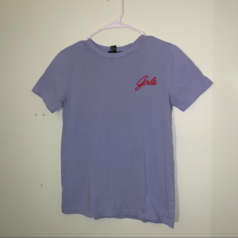 CLOSEST CLEANOUT F21 periwinkle embroidered top